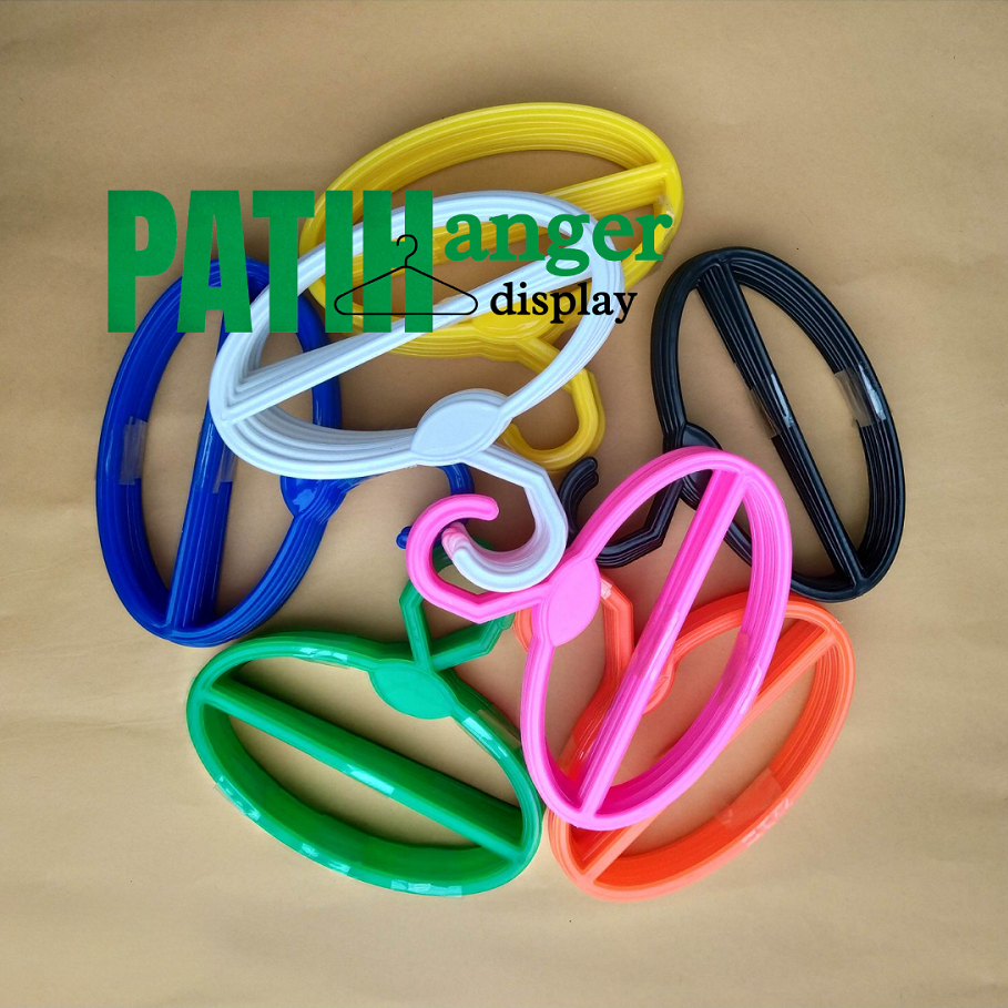 Hanger Gantungan Jilbab Oval   Warna Warni 12pcs (1 Lusin) dan 6pcs Bahan KRISTAL Gantungan Kerudung