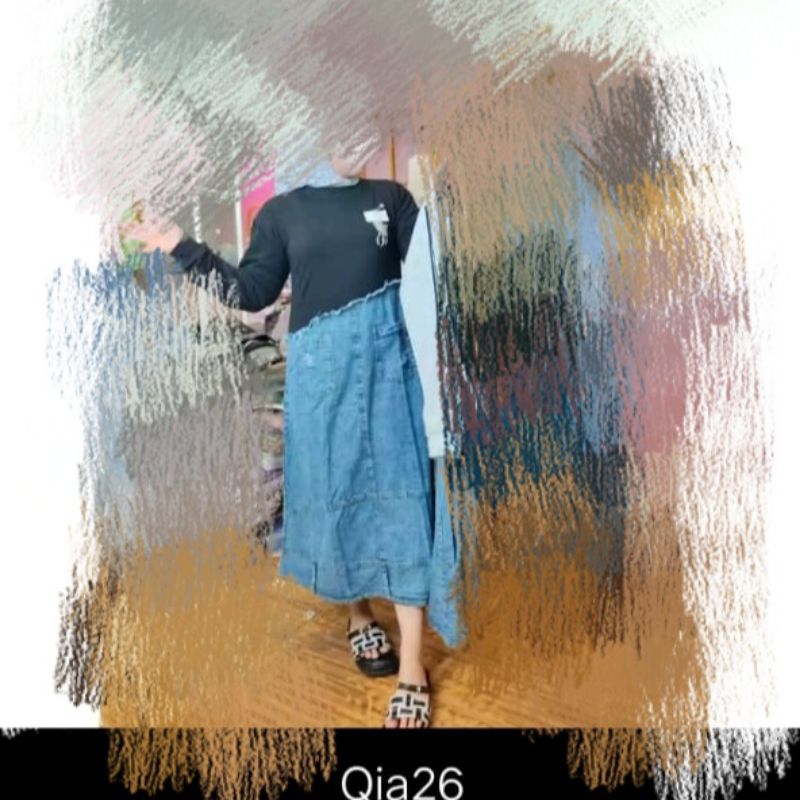 Midi dress kaos jeans polo kuda by ZARA