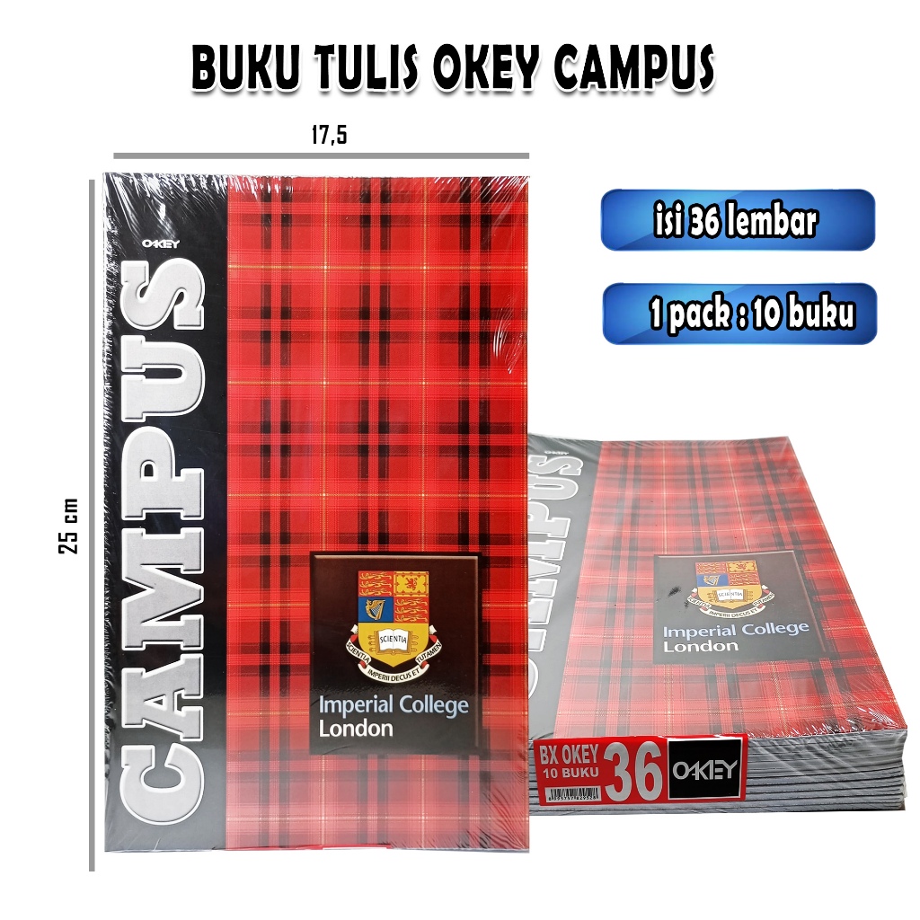 

buku campus okey isi 36 lembar / 1 pack / 10 buku