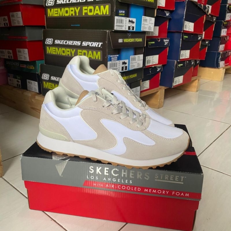 Sepatu Pria Skechers 183202 WHT Sneakers Casual Original Store Terbaru