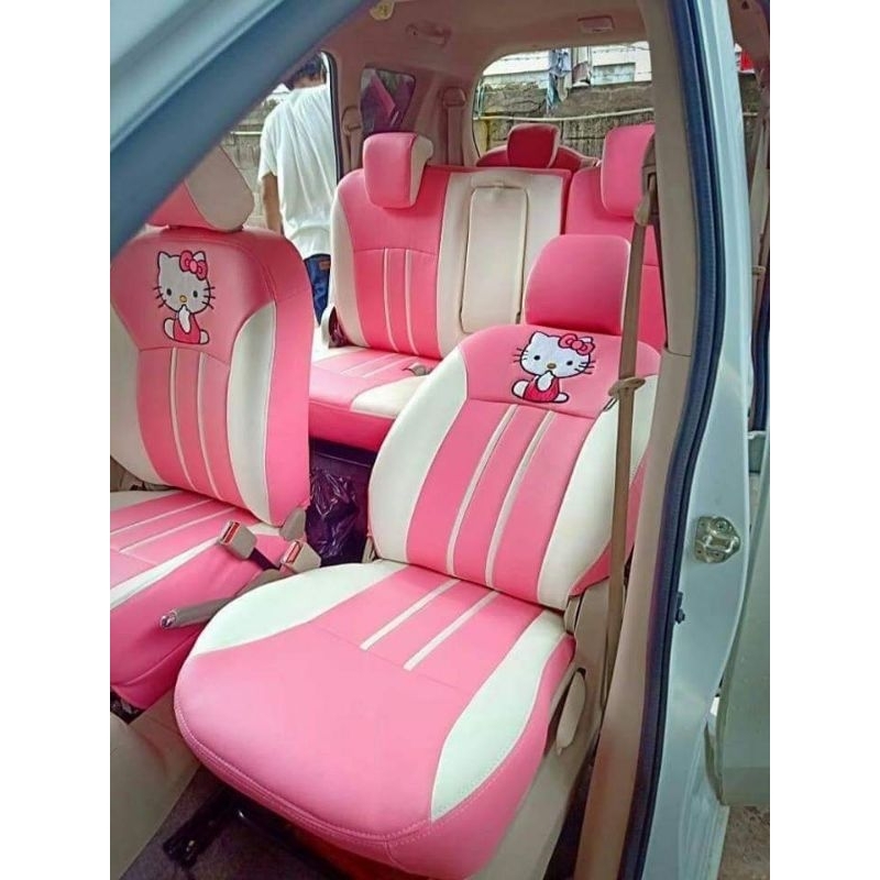 Sarung jok mobil 3 baris bordir karakter