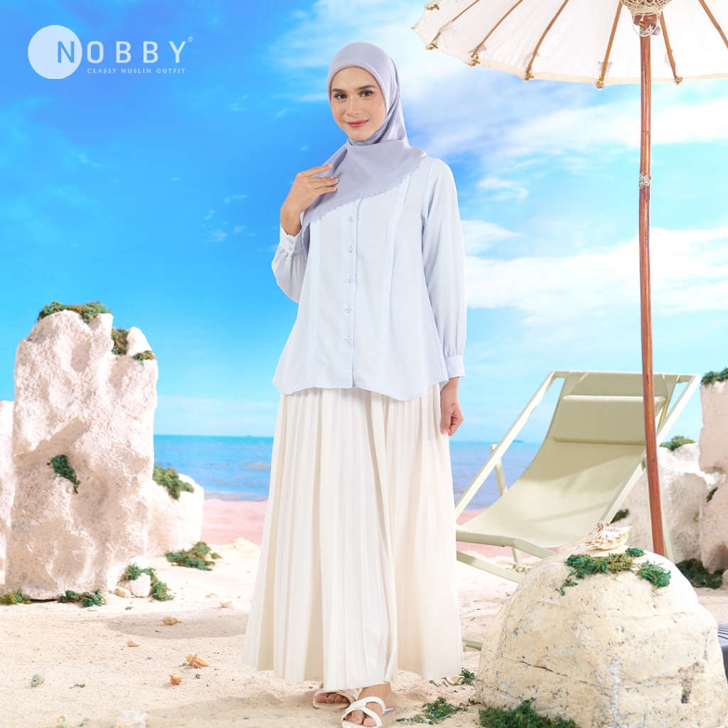 Nobby Basic Shirt Atasan Kemeja Wanita Bahan Wolfis Ayyara