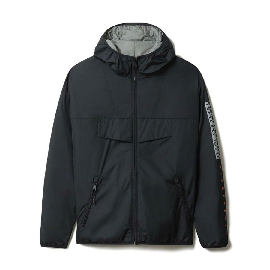 Napapijri RF Circular Open Jacket - Black - Jaket Original
