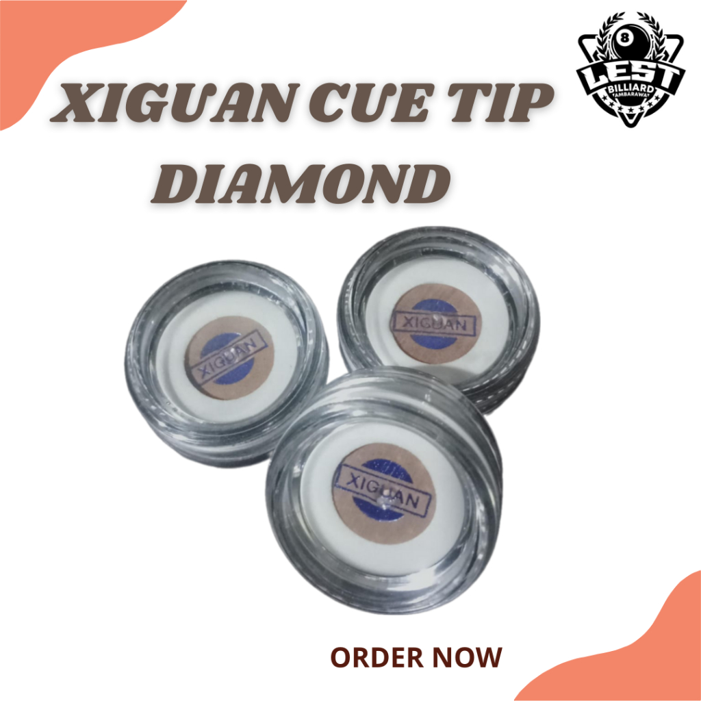 Xiguan Cue Tip Diamond - Tip Billiard - Tip Stik Billiard - Billiard - 14mm