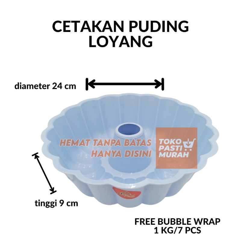 Loyang Bulat Bolu Tengah Kukus Plastik Kue Bulet Bundar Tebal Besar Cantik Cetakan