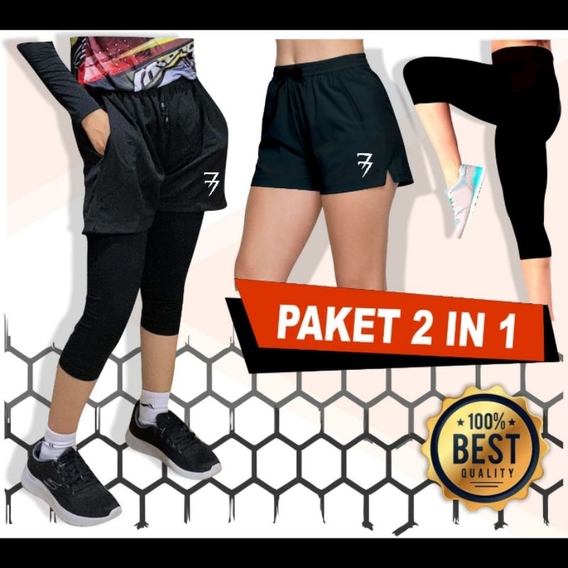 Celana sport wanita - celana legging ketat perempuan olahraga lari jogging sepak bola futsal dll