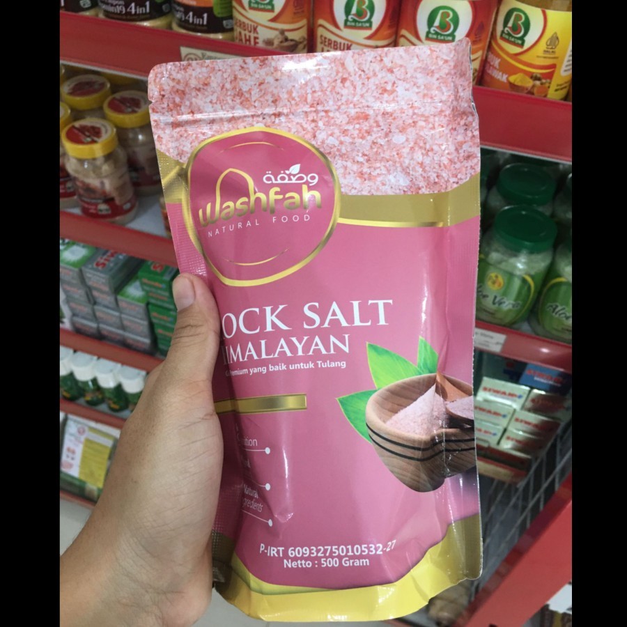 

Garam Himalaya Washfah Pink Salt 500 gr Rock Salt Himalaya Original Premium
