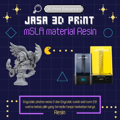 Jasa cetak 3D Printing Resin -Banjarbaru