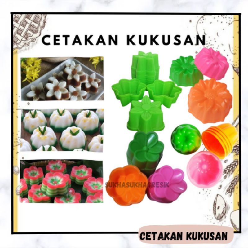 MURAHH (Dpt 12pcs) Cetakan Kukusan Kue Apem/Puding/Bolu kukus/Kue Talam Cetakan Nasi Bahan Plastik