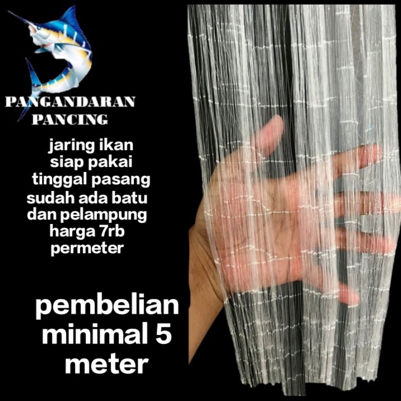 Jaring ikan siap pakai panjang 5 meter