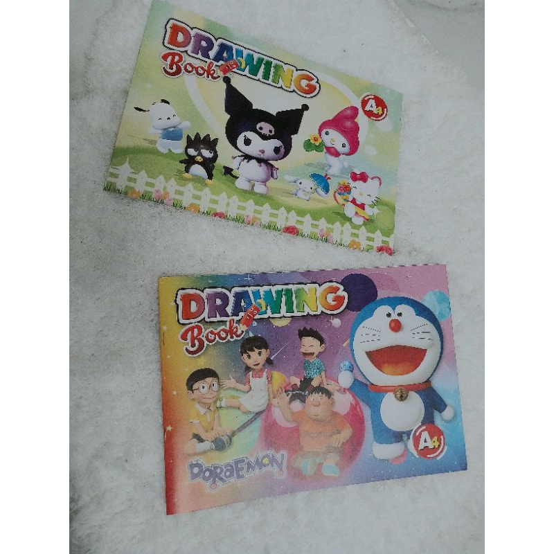 

LYSASHOP - Buku Gambar A4 Drawing Book Karakter Motif Edukasi Anak Pensil Mewarnai Menggambar