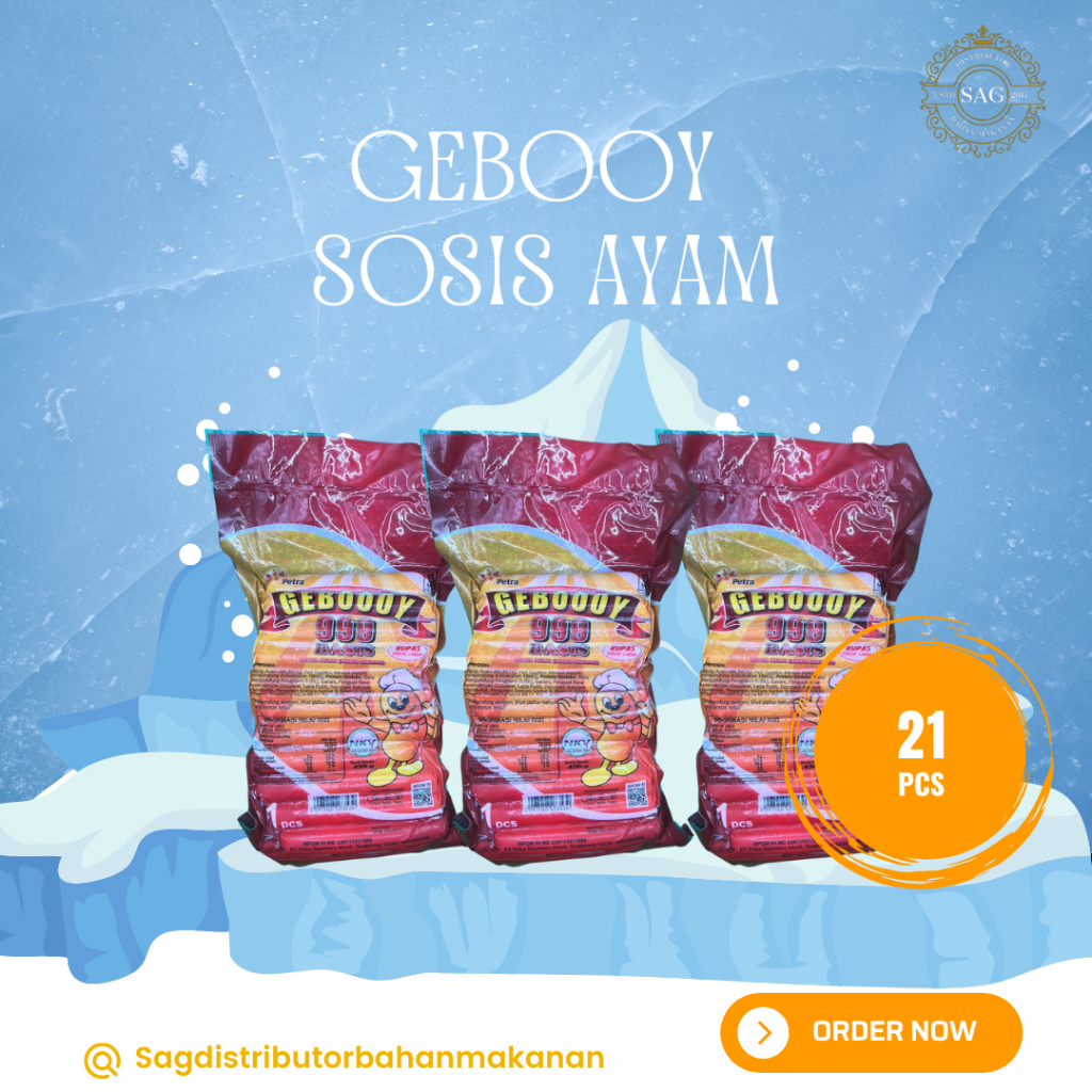 

Sosis Ayam Kupas Merah GebOoy isi 21