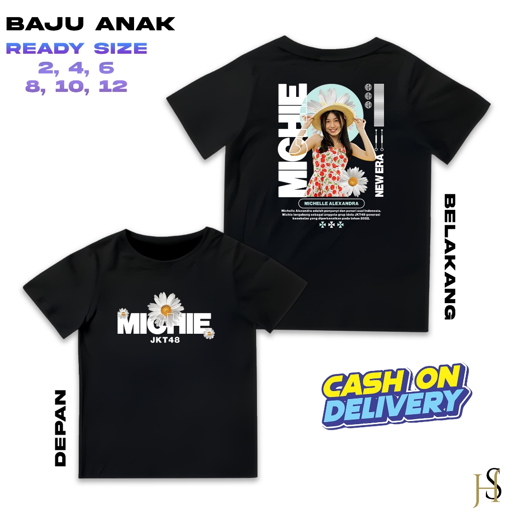 HOSINSHOP - KAOS MICHIE JKT48 NEW ERA - KAOS ANAK - TSHIRT MEMBER JKT 48 NEW ERA - BAJU ANAK