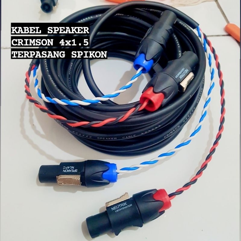 Kabel Spiker 4x1.5mm + Jek Spikon, Sudah di rakit