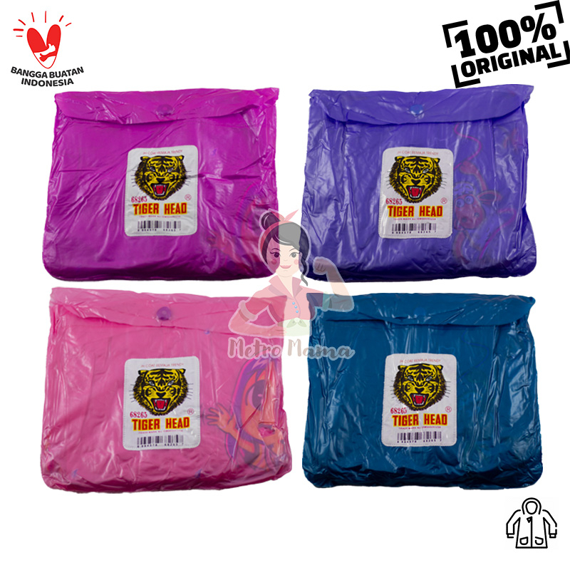 Jas Hujan Ponco Anak Tiger Head 68265 Raincoat Mantel Original