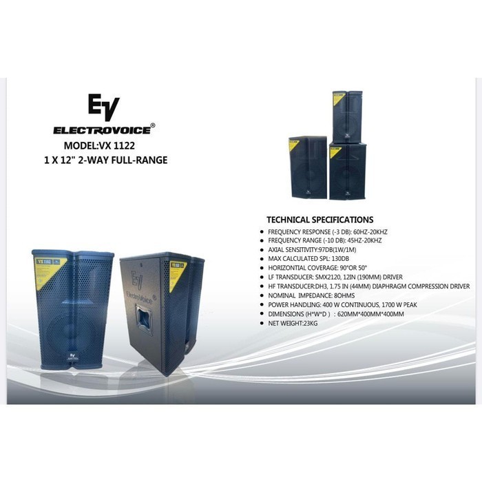 Speaker Pasif / Speaker Passive 12 Inch ELECTROVOICE EV VX 1122