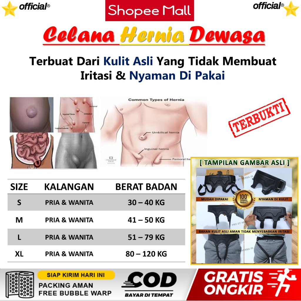 Celana Hernia Obat Turun Berok Tanpa Operasi, Korset Pria Hernia, Sempak Hernia Pria, Celana Khusus 