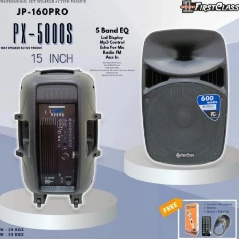 Speaker aktif pasif 15inch Firstclass PX 5000S/set speaker aktif pasif firstclass