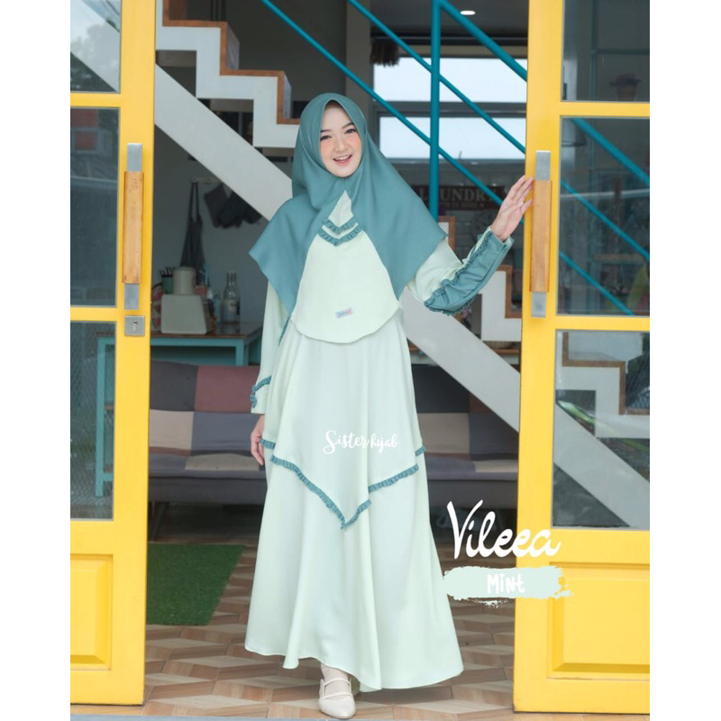 Vileea Dress Original by Sister Hijab Mint S DO