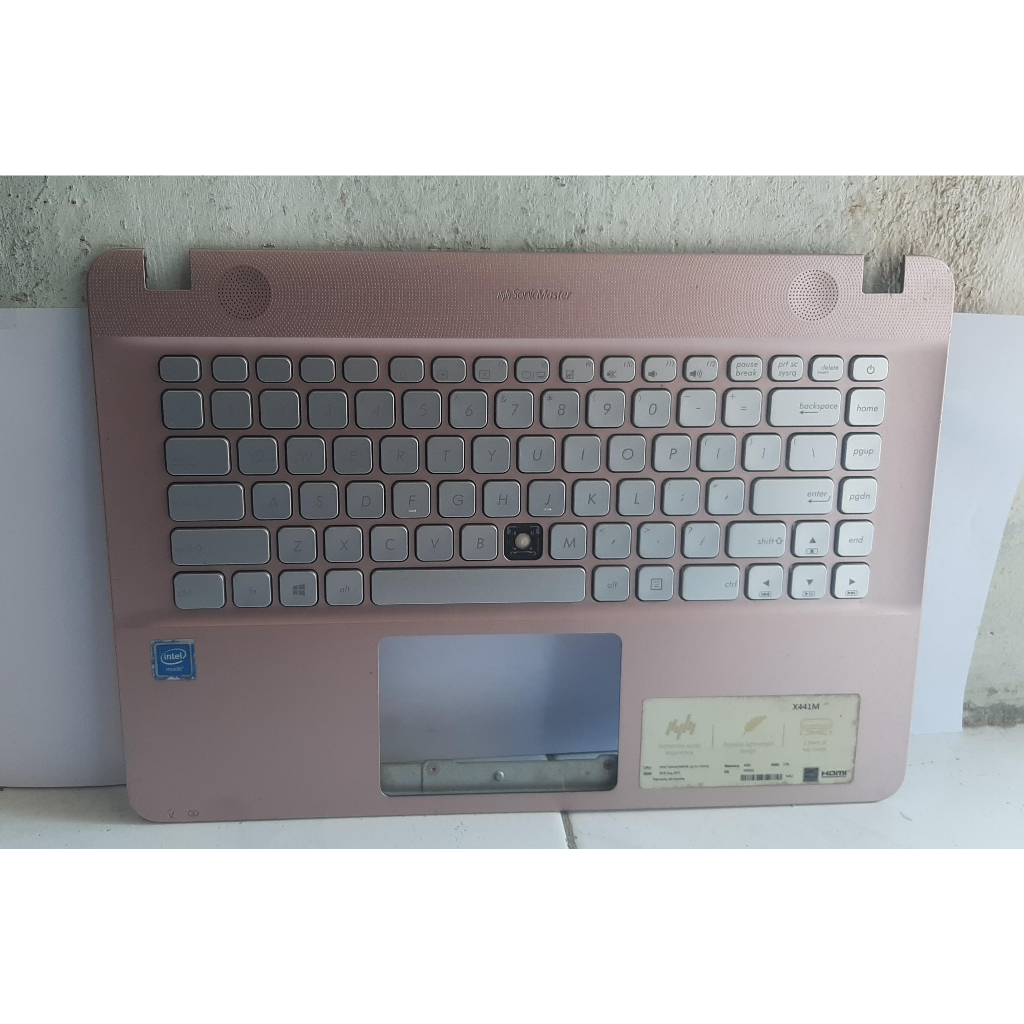 FRAME BAGIAN KEYBOARD LAPTOP ASUS X441M (pink) KEYBOARD GAMBLING