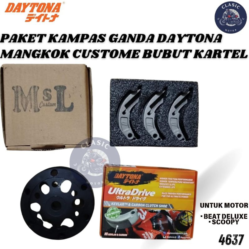 Upgrade kirian kampas ganda daytona dan mangkok costume beat k16 scoopy beat deluxe