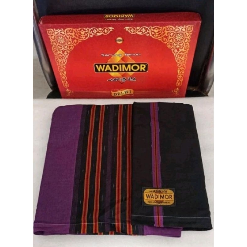 Sarung Wadimor motif delhi original pria dewasa laki cowok sarong kain tenun seri asli salur gerimis
