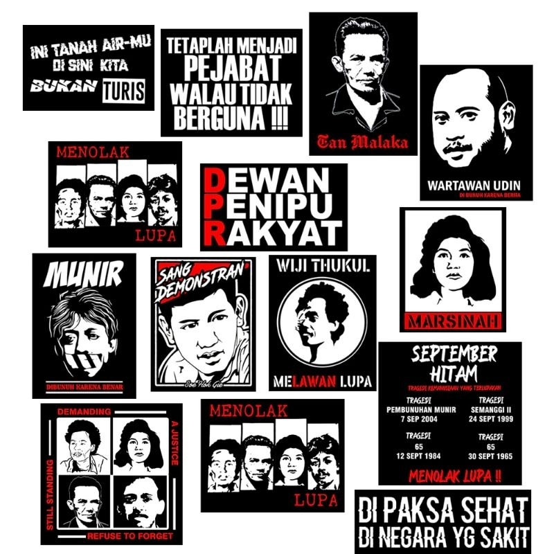 

Paket stiker aktivis stiker tokoh