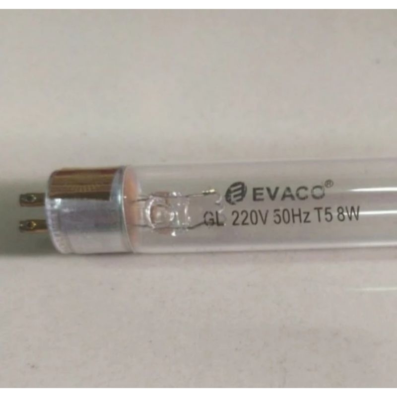 Lampu UV T5 8W Evaco Ultraviolet untuk Disinfektan Kuman T5 8Watt 8 W 8 Watt
