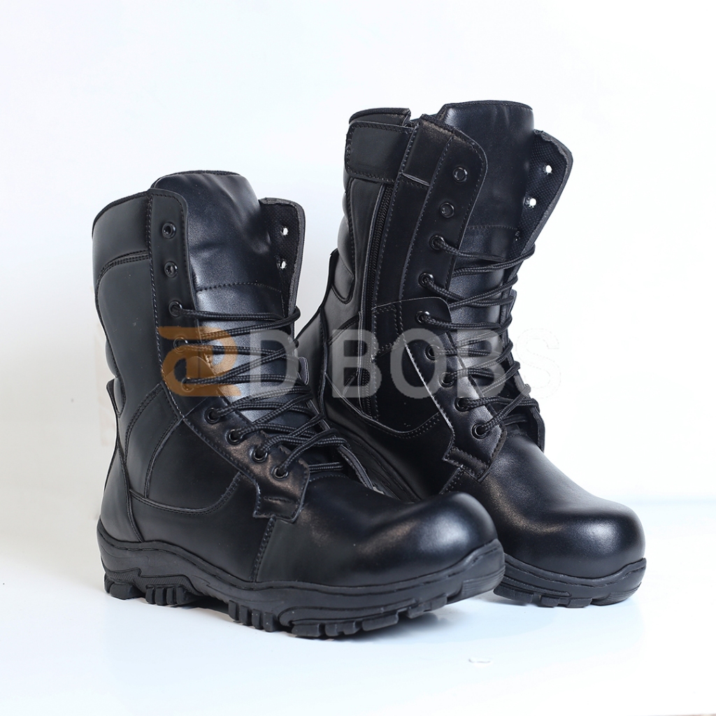 SEPATU PDL SAFETY DBOBS AZZUR TNI POLRI TOURING SCURITY SEMI KULIT ORIGINAL PREMIUM
