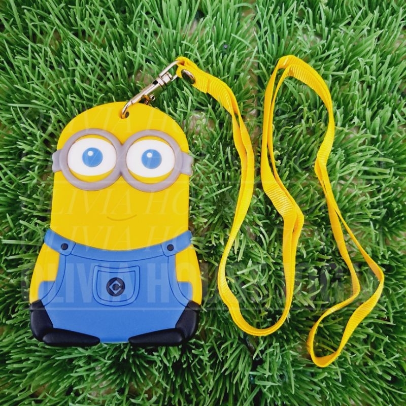 

ID Card Holder Tali Minion Silikon Kuning Gantungan ID Card Minion Card Set Holder Minion Mata Dua