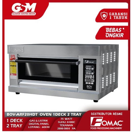 Digital Gas Oven 1 Deck 2 Tray BOV-ARF20HDT FOMAC Pemanggang Roti