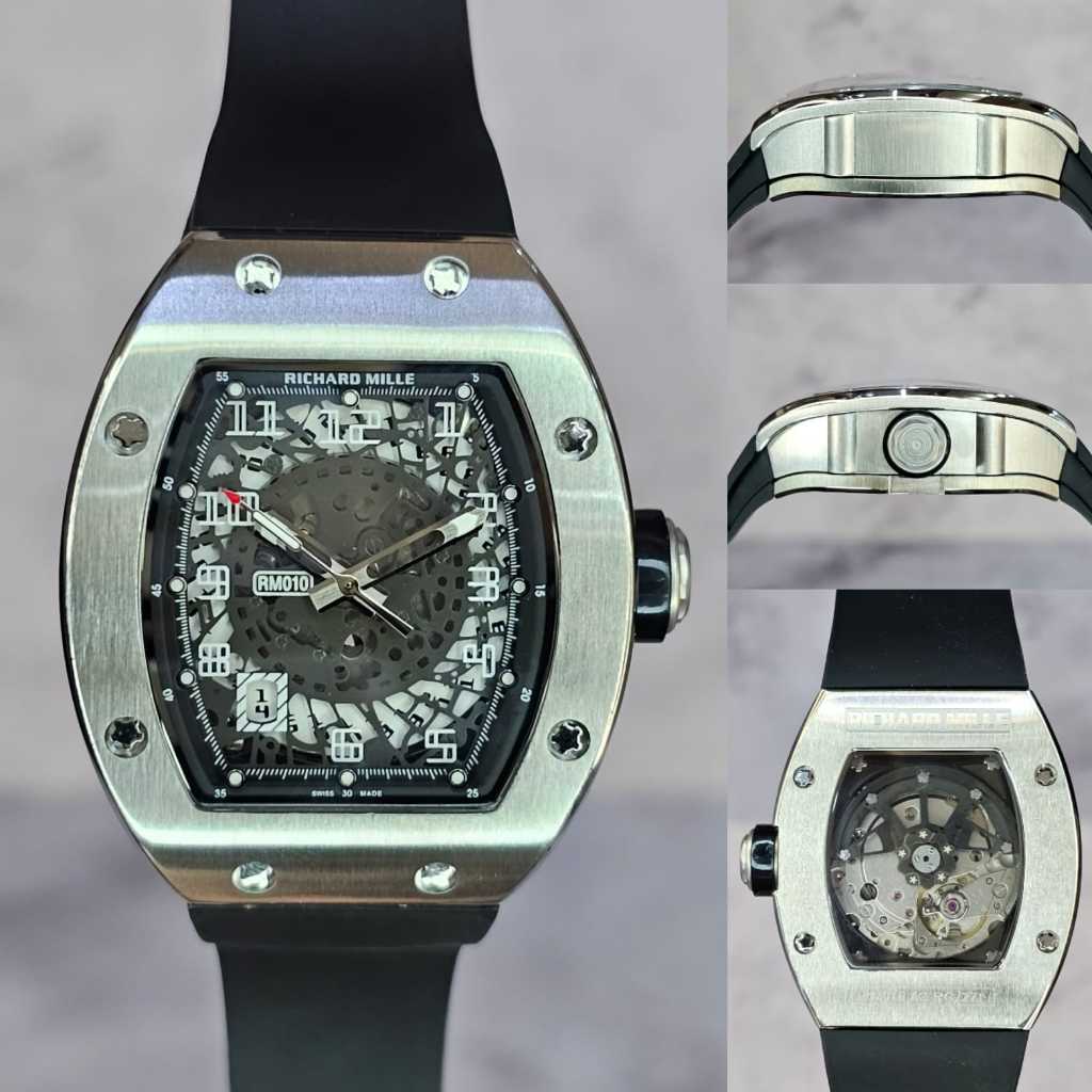 JAM TANGAN RICHARD MILLE CLONE 1:1 RM 010 LIMITED EDITION FULLSET BOX / NEW MEN LUXURY WATCH / JAM T