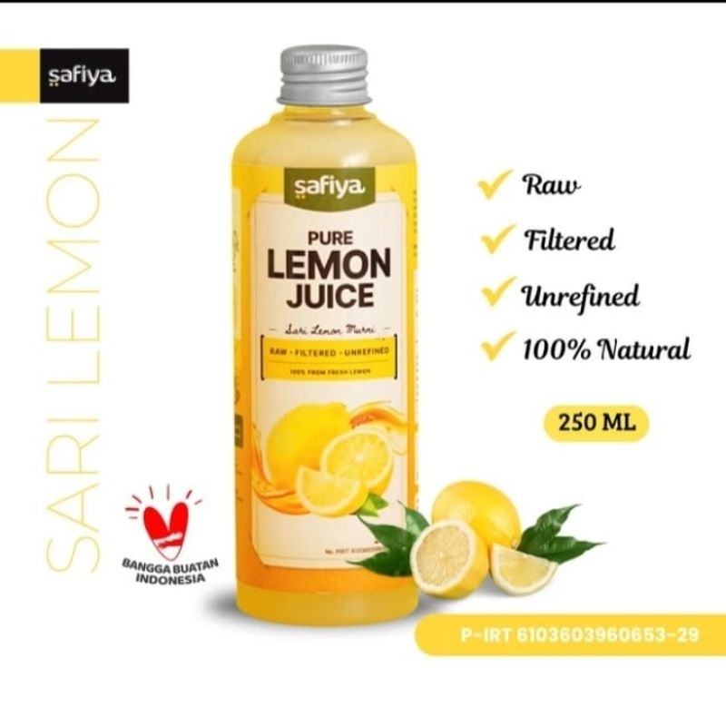 

Sari Lemon Murni SAFIYA 250 ml, Pure Lemon Fresh | Diet, Detoks