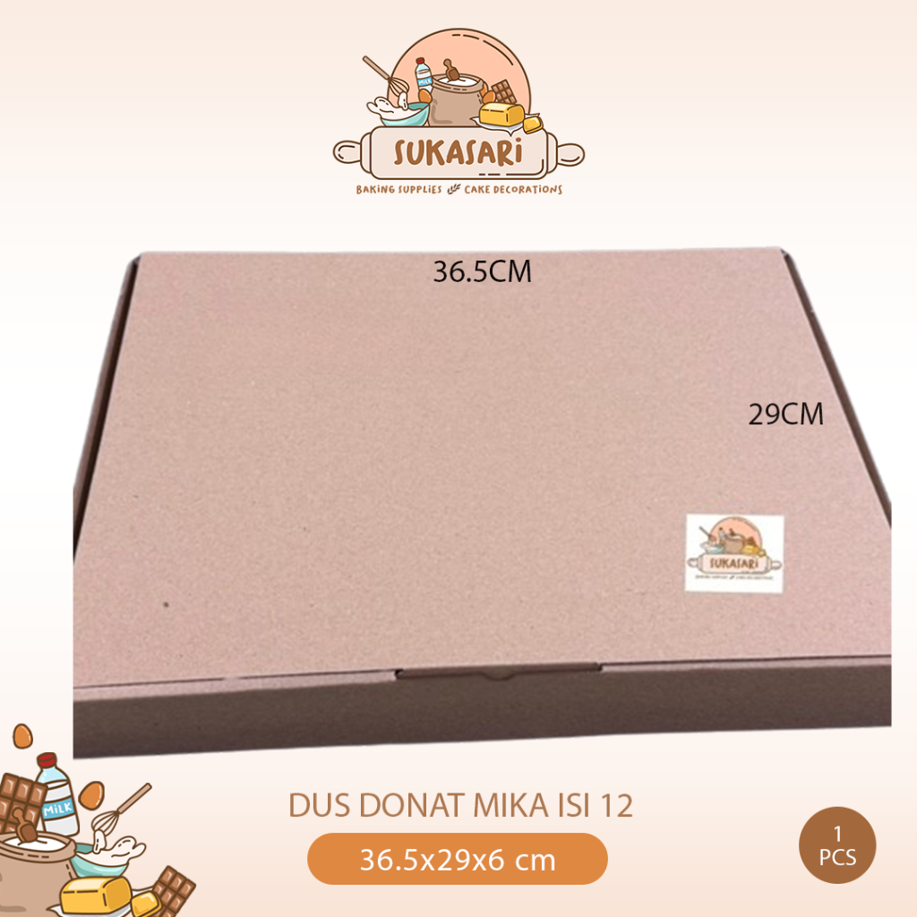 

Dus Donat Mika isi 12 include inner mika / donut Box cake box hampers corrugated carton box kotak kue