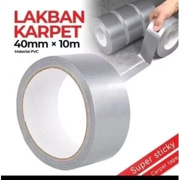 Lakban Karpet Super Kuat-Sticker Duct Tape Karpet Lantai 40mm x 10 Meter