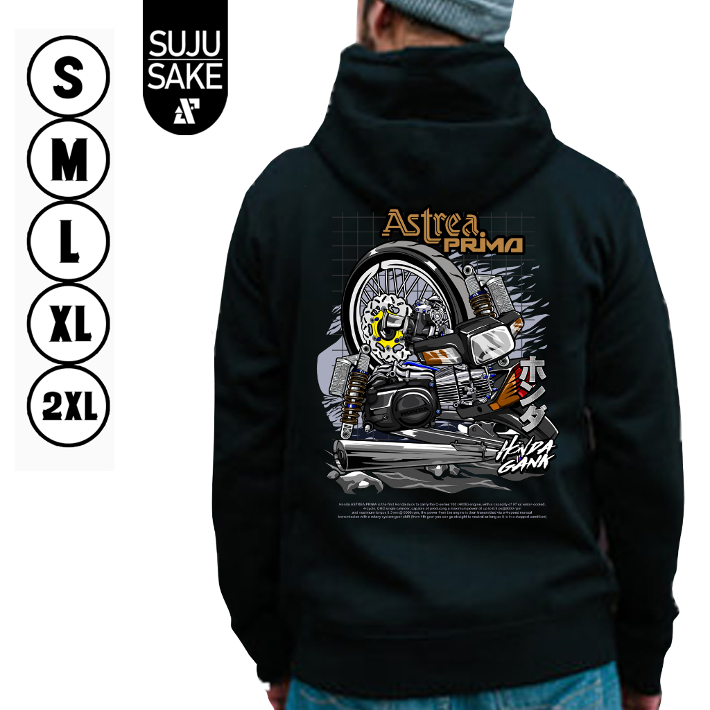 Jaket Hodie Hoodie Hodi Hudi Sweater Hudy Hoodi Hody Komunitas Motor Sunmori Club Honda Astrea Prima