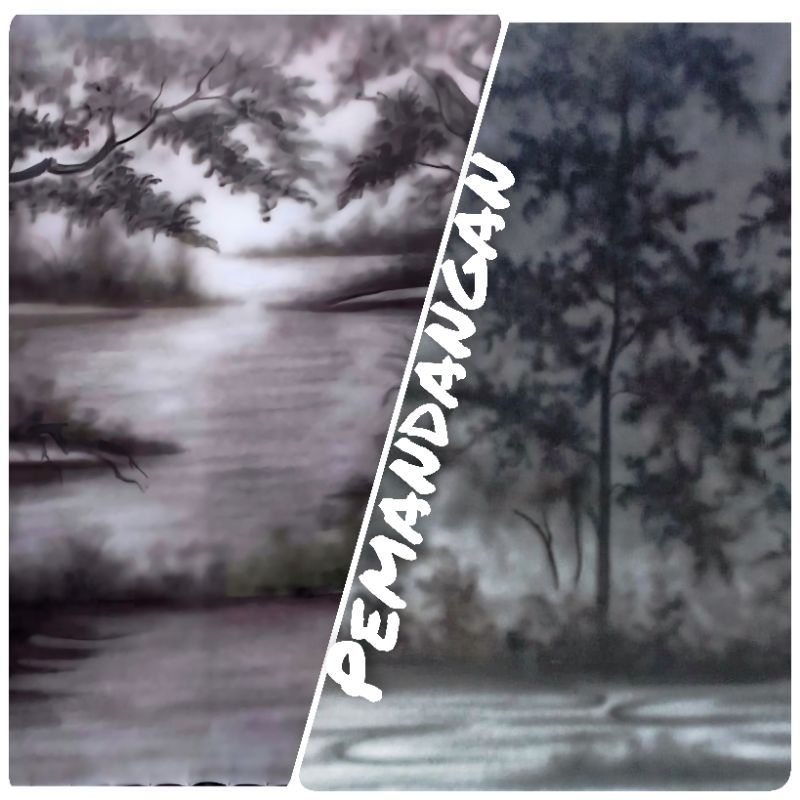 3x2,5m Kain Background Lukisan Pemandangan Latar Studio Foto