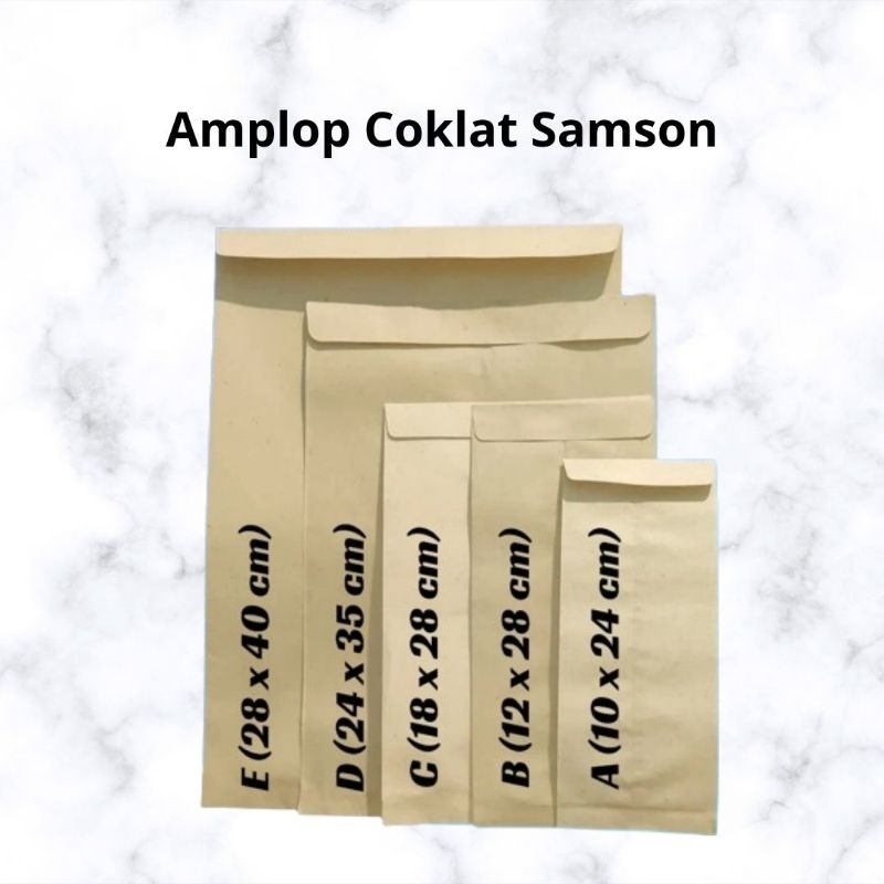 

Amplop Coklat Samson Uk A,C,D,E