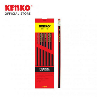 

Pensil WITH ERASER HB 6151 KENKO ISI LUSIN / 12PCS