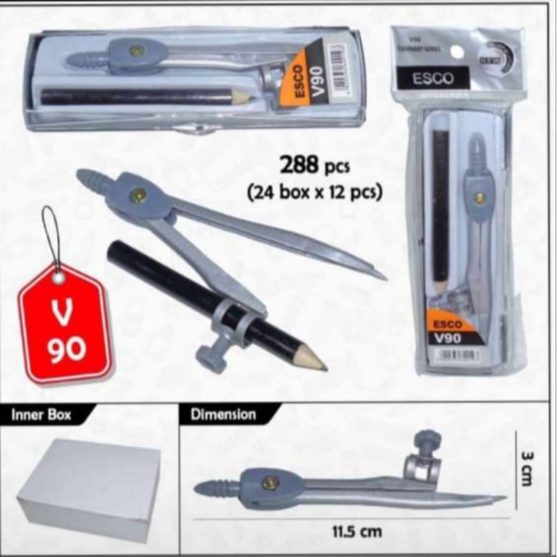 

jangkar ESCO V90 set / jangkar matematika besi isi pensil