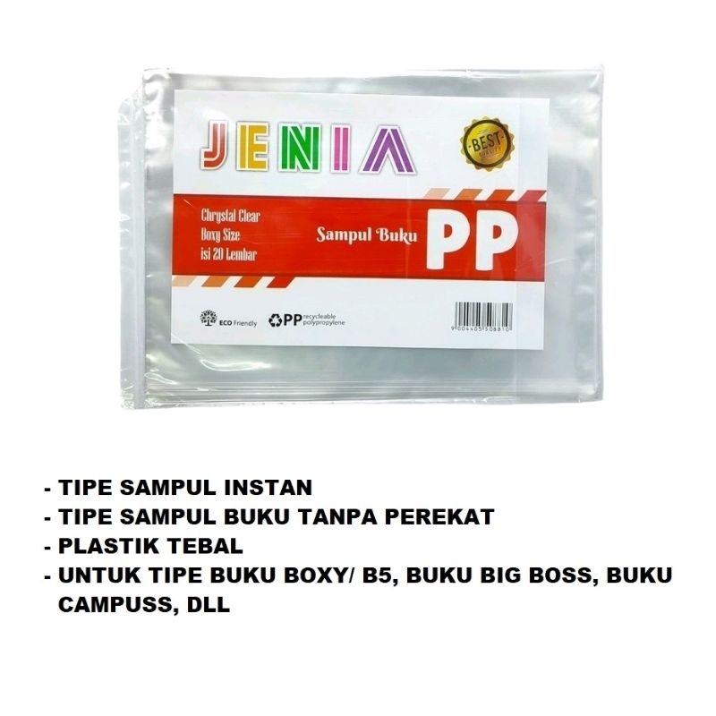 

Sampul Plastik Bening PP / OPP Ukuran Buku BOXY