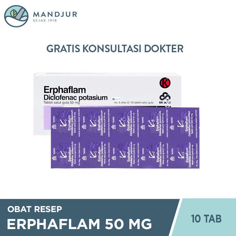 Erphaflam 50 mg 10 Tablet