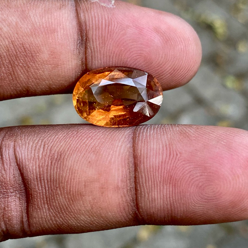 Batu sherry topas asli batu topas Natural sherry topaz CT 12.50 Dim 17x12x8