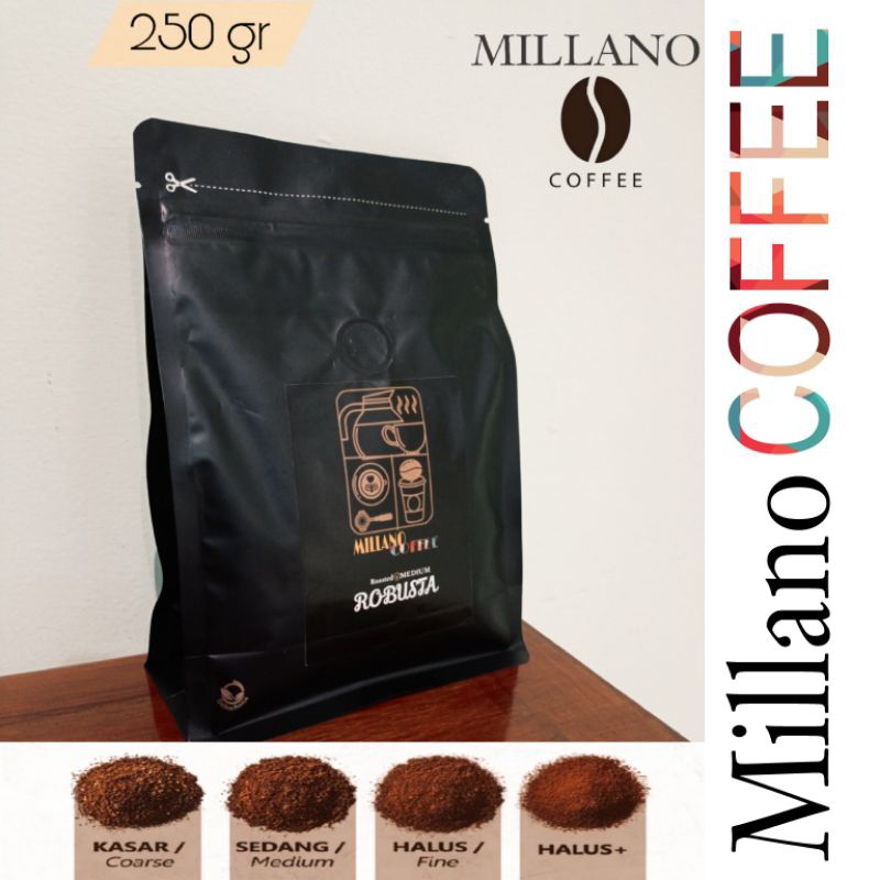 

Kopi Robusta Millano 250 gr Coffee Fresh Roasted