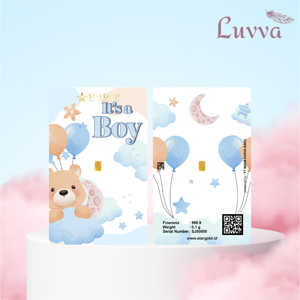 Logam Mulia StarGold Baby Boy Series 01 0.1 Gram dan 0.25 Gram
