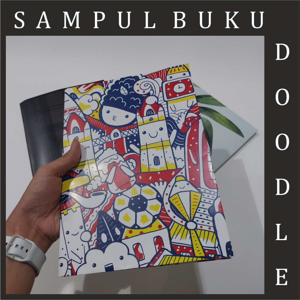 

[AP 120] [DOODLE] Sampul Buku Tema Doodle- Book Cover - Kertas Kado - Wrapping Paper - Kertas Sampul