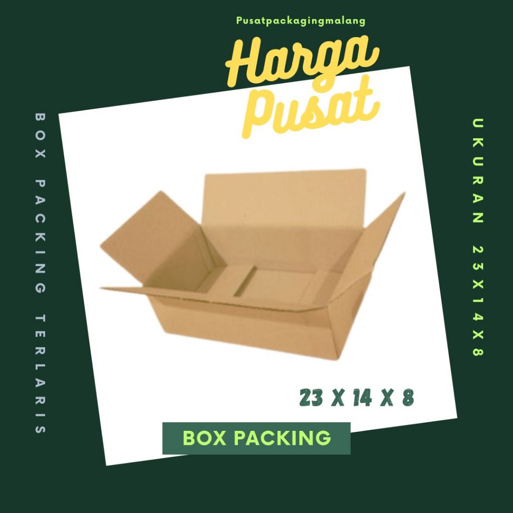 

Box 23x14x8 Kardus A1 Packing Karton Dus Kotak Kemasan Obat Mainan Olshop Souvenir Jamu Sparepart