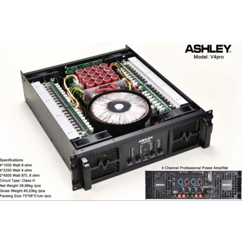 Power 4 Channel Ashley V4Pro V4 Pro V 4Pro V 4 Pro Original