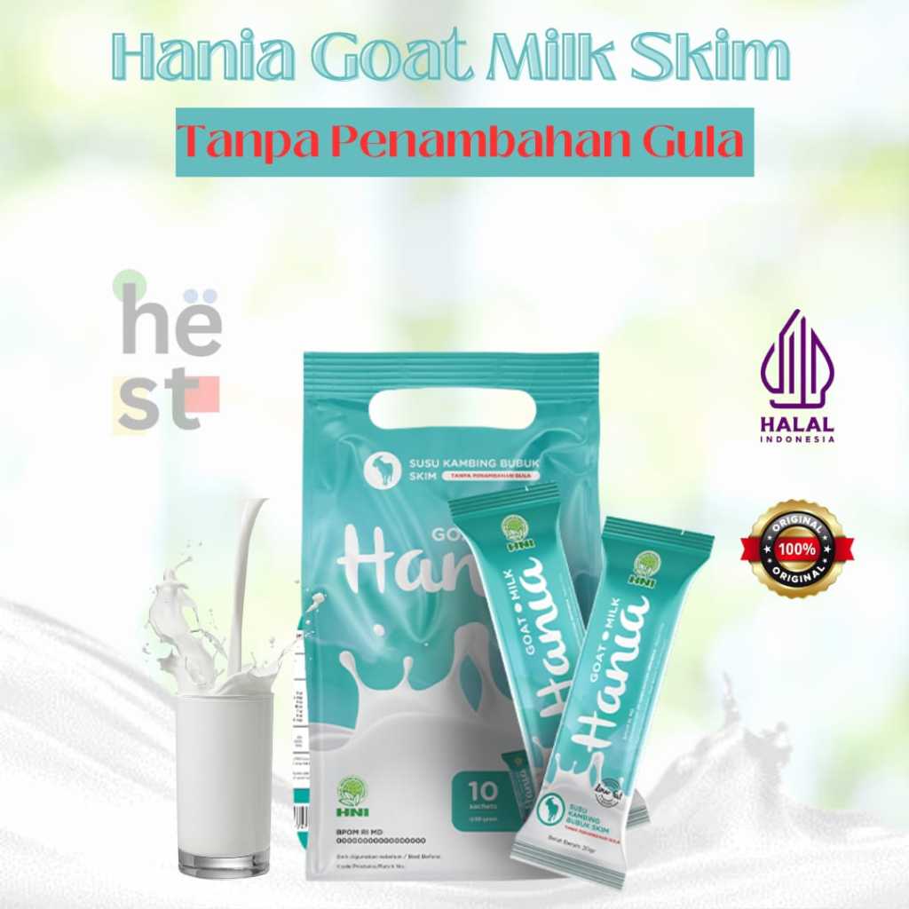 

Hania Goat Milk Skim HNI | Susu Kambing Bubuk Premium Murni Tanpa Gula Bebas Lemak