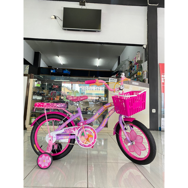sepeda mini anak perempuan ukuran 18 mini Wimcycle Yuna murah berkualitas bagus CTB Yuna